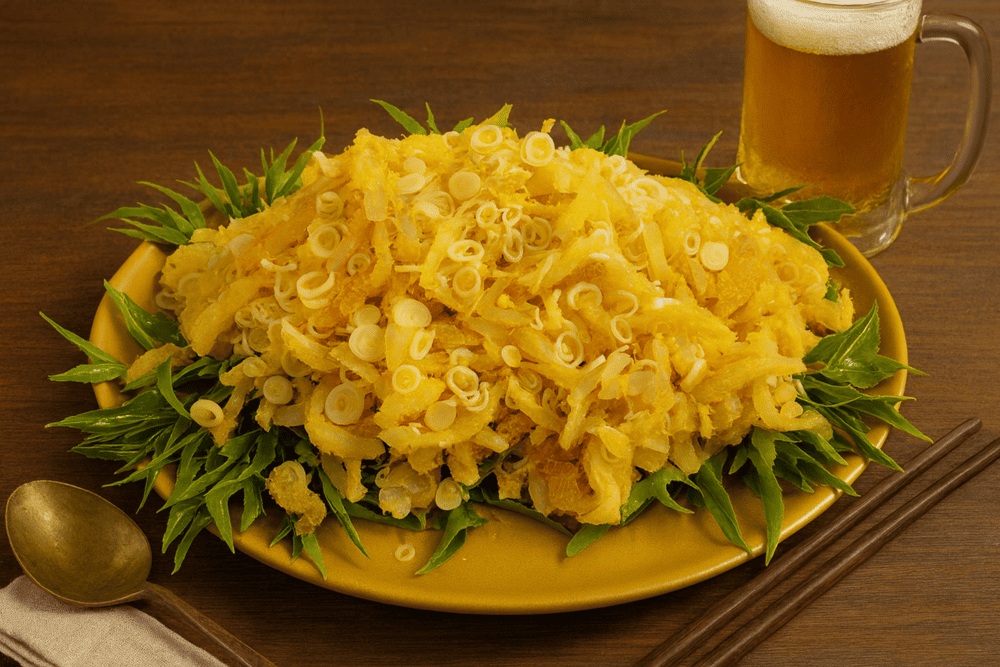 A flavorful salad made from fermented raw fish, blended with herbs, spices, and toasted rice powder